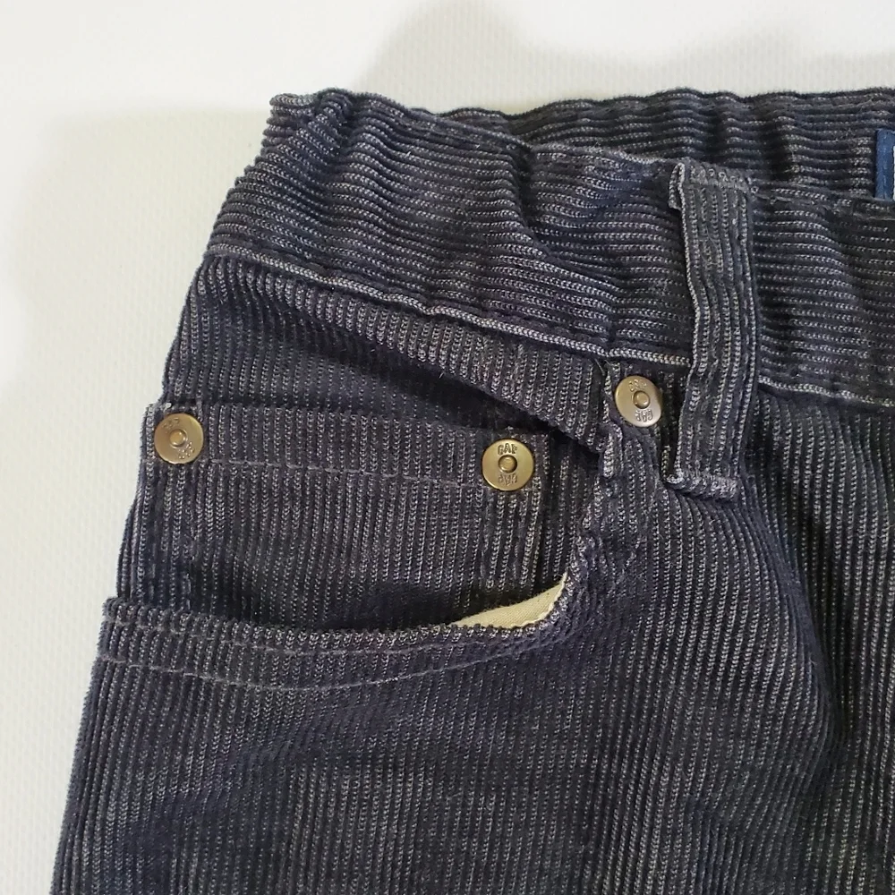 K1009 GapKids Boys Slim Straight Fit Corduroy Pants Charcoal Gray Size 6